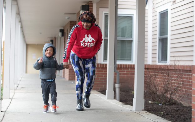 Destiney Smith and her 2-year-old son Kamari.