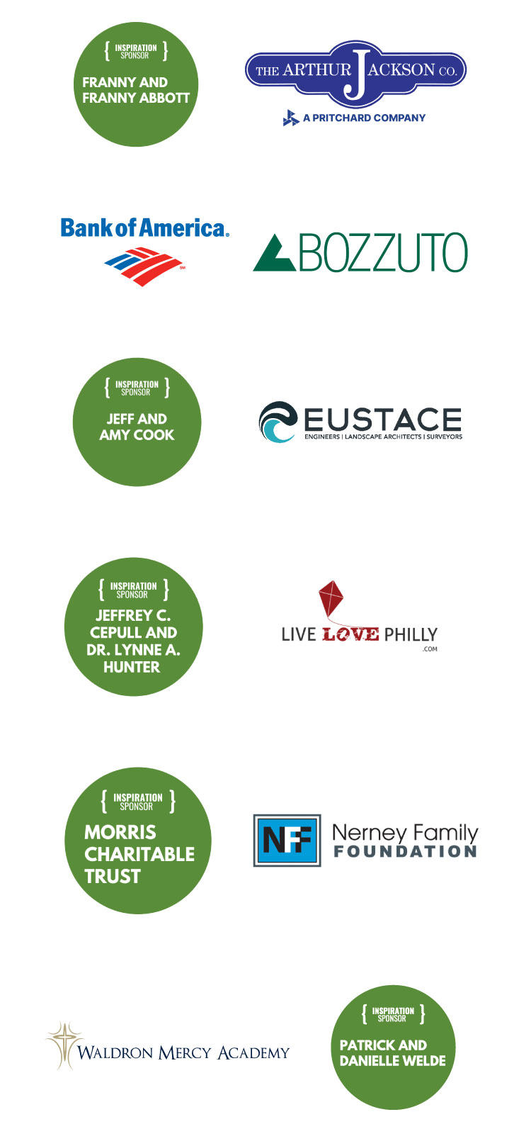 Project HOME Bring Philly HOME 2022 Inspiration Sponsors