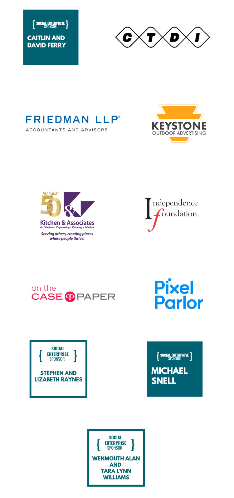 Project HOME Bring Philly HOME 2022 Social Enterprise Sponsors