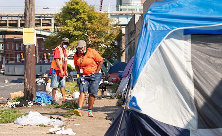 Project HOME outreach workers in Kensington