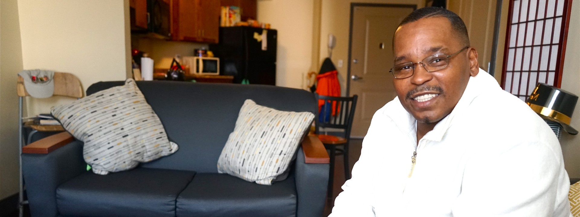A Project HOME resident at home