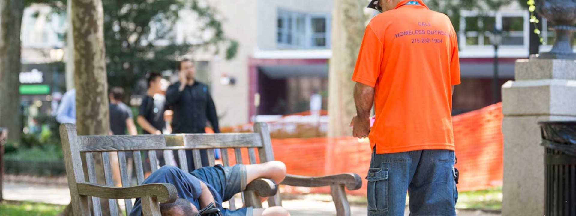 Project HOME Outreach Worker Offering Services