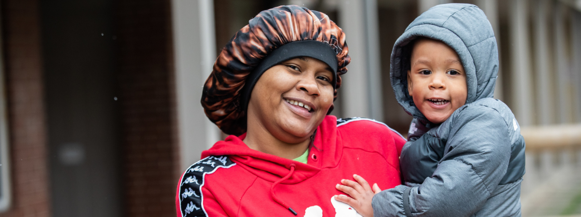 Picture of woman and son