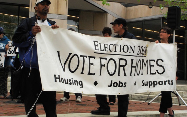  Project HOME has a long history of supporting the right to vote and the need for more affordable housing in the city. 