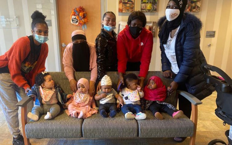 Moms and babies at the Stephen Klein Wellness Center