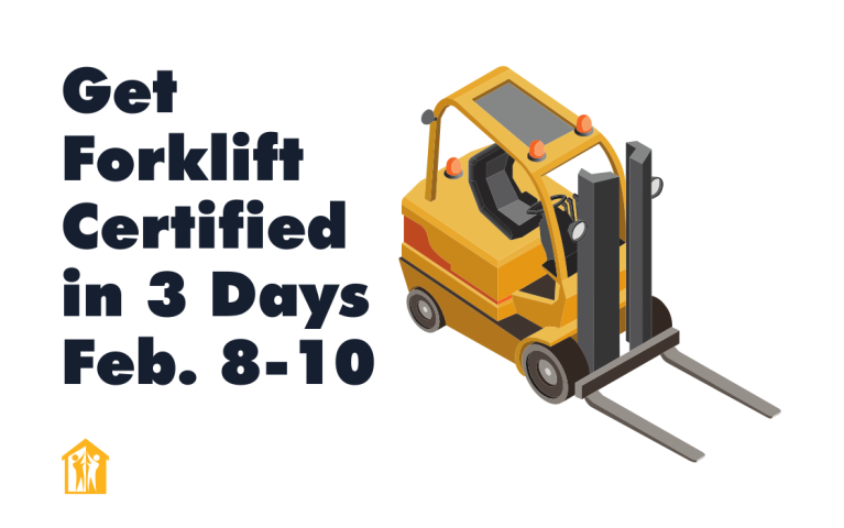 Forklift Certification February 2022 Training starts Tuesday, February 8, 2022