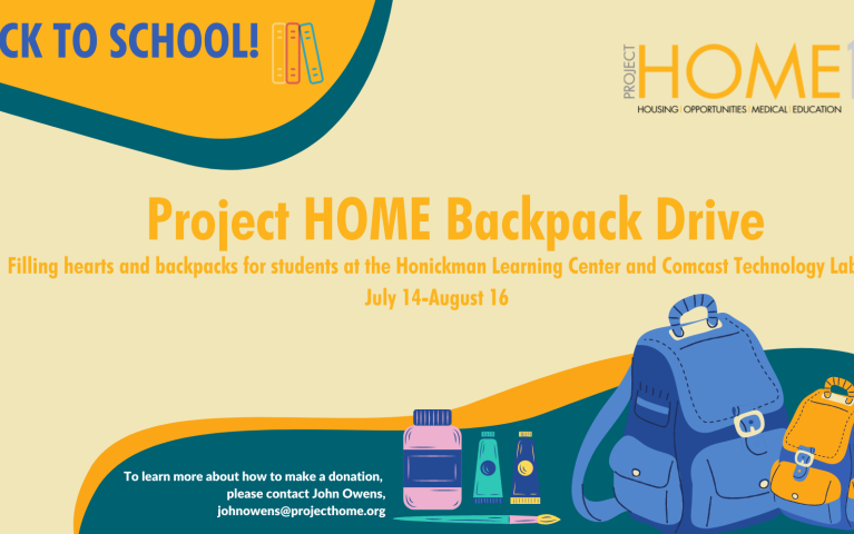 2022 Back-to-School Backpack Drive Supporting the Honickman Learning Center and Comcast Technology Labs