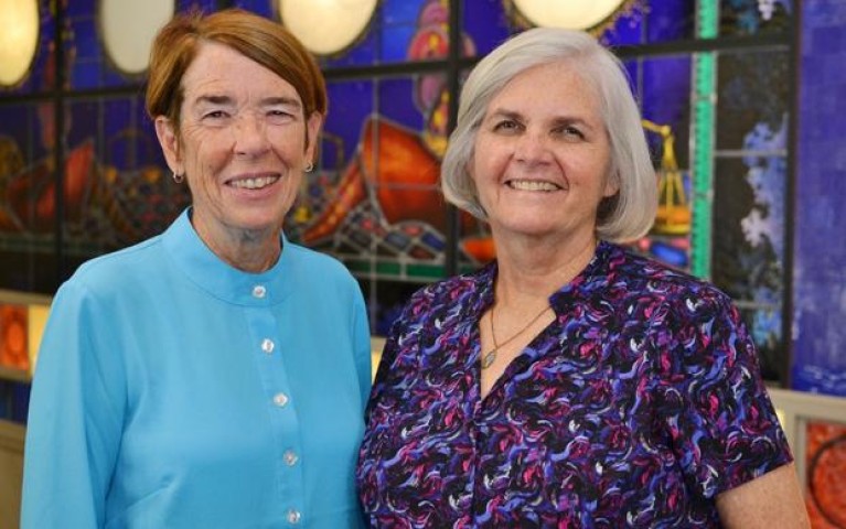 Image of Sister Mary and Joan standing next to one another