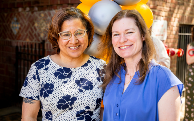 Project HOME President and CEO Donna Bullock with Katherine H. Christiano, board chair for the William Penn Foundation.