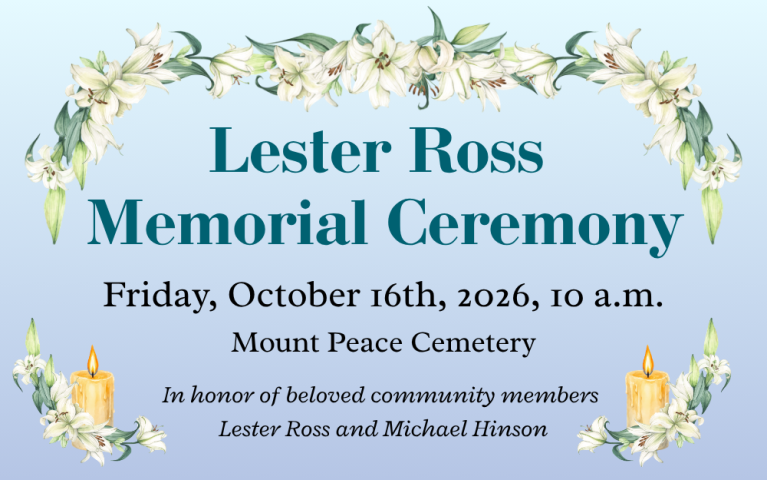 Lester Ross Memorial Ceremony