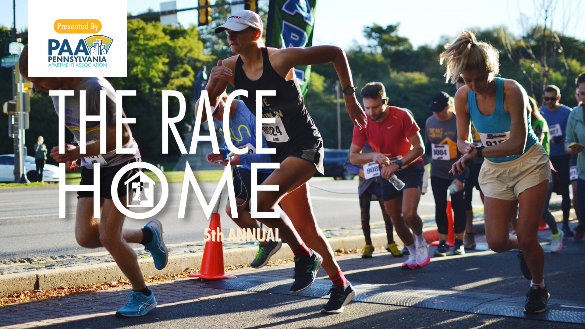 Runners starting a race