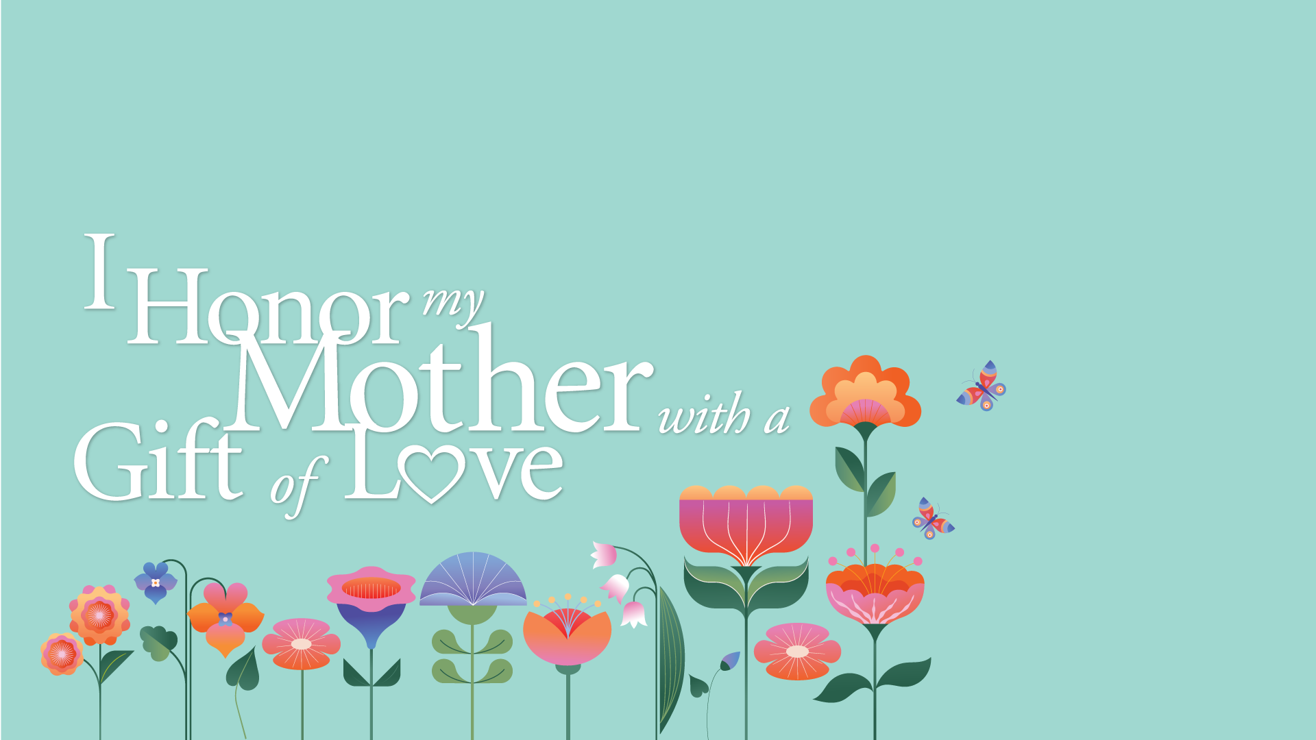 Flowers and butterflies graphic