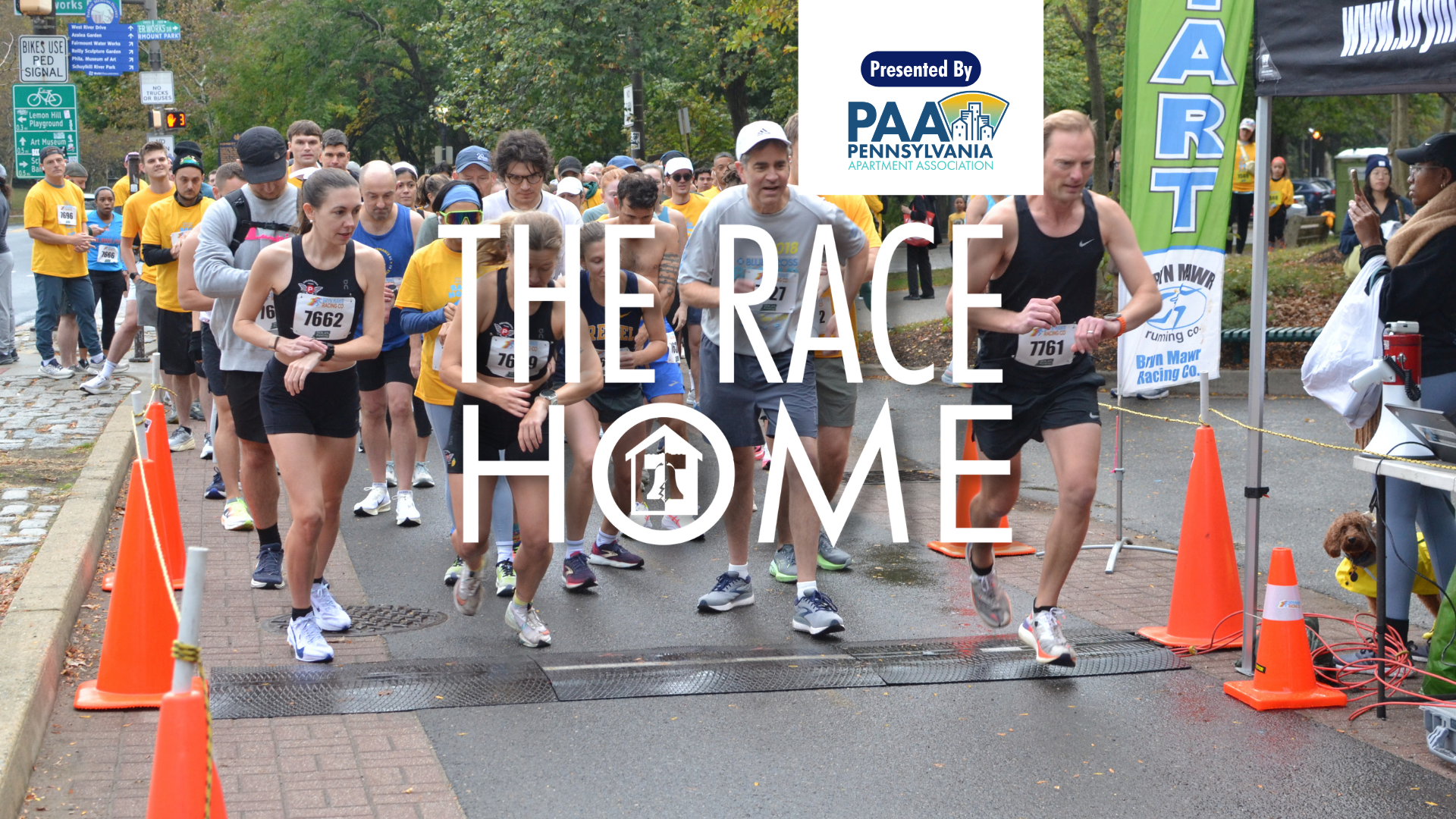 Runners starting a race
