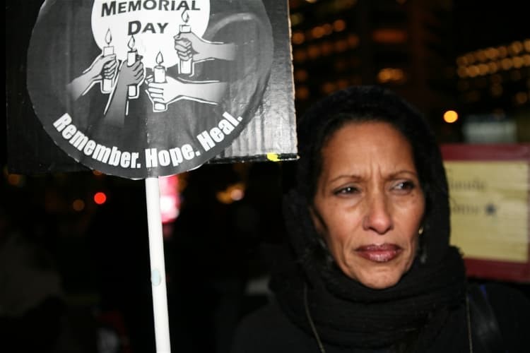 Attendee at Homeless Memorial Day