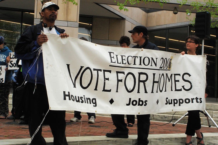  Project HOME has a long history of supporting the right to vote and the need for more affordable housing in the city. 