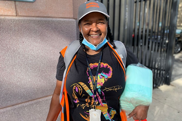 Monique, a Project HOME outreach worker, smiling at camera