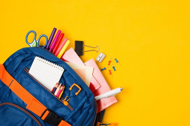 Backpack and school supplies