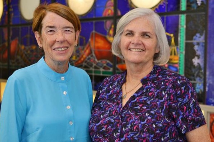 Image of Sister Mary and Joan standing next to one another
