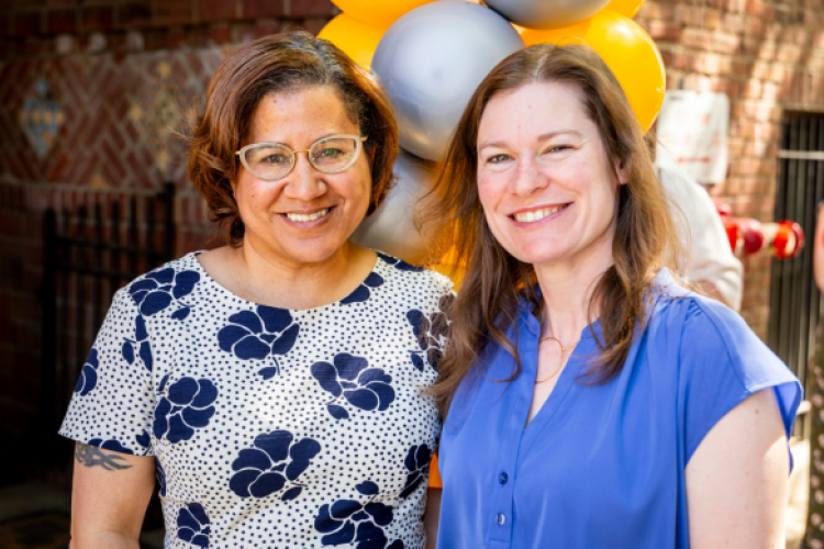 Project HOME President and CEO Donna Bullock with Katherine H. Christiano, board chair for the William Penn Foundation.