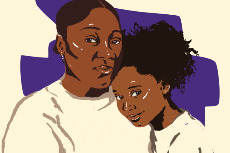 A woman and her young daughter.
