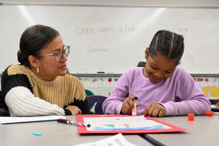 Donna and a student at HLCCTL.