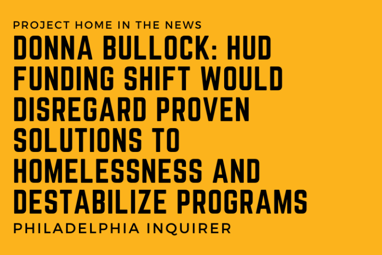 HUD funding shift would disregard proven solutions to homelessness and destabilize programs