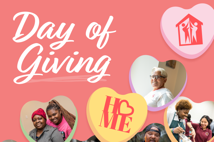 Hearts filled with photos of residents