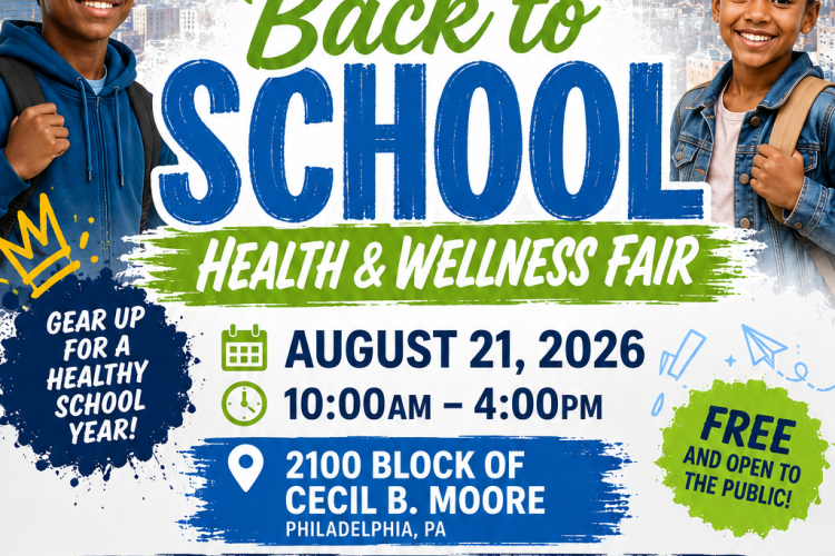 Community Back to School Health and Wellness Fair Flyer