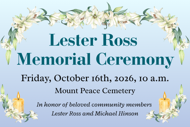 Lester Ross Memorial Ceremony